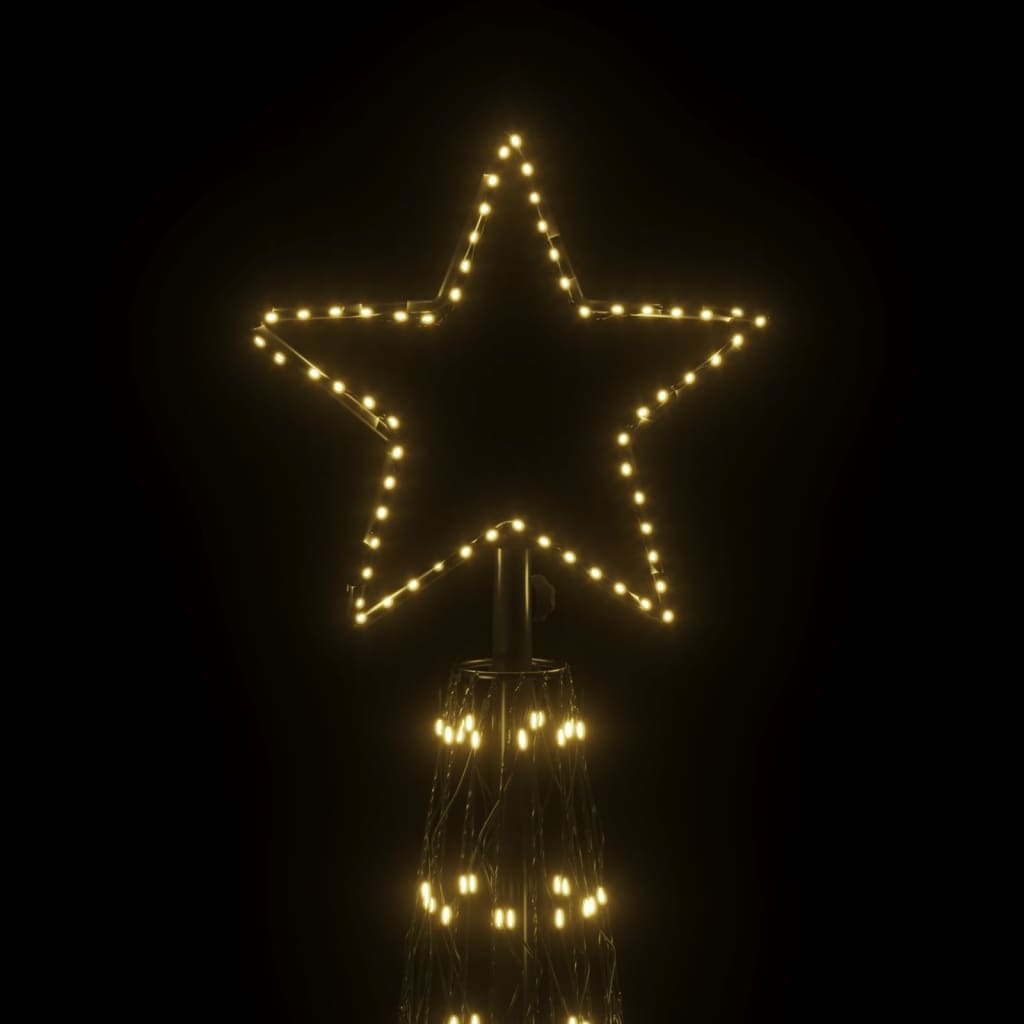 Christmas Cone Tree Warm White Powder-coated steel, copper, PVC