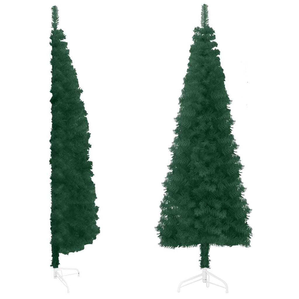 Artificial Half Christmas Tree Green PVC, Steel 94.5 in