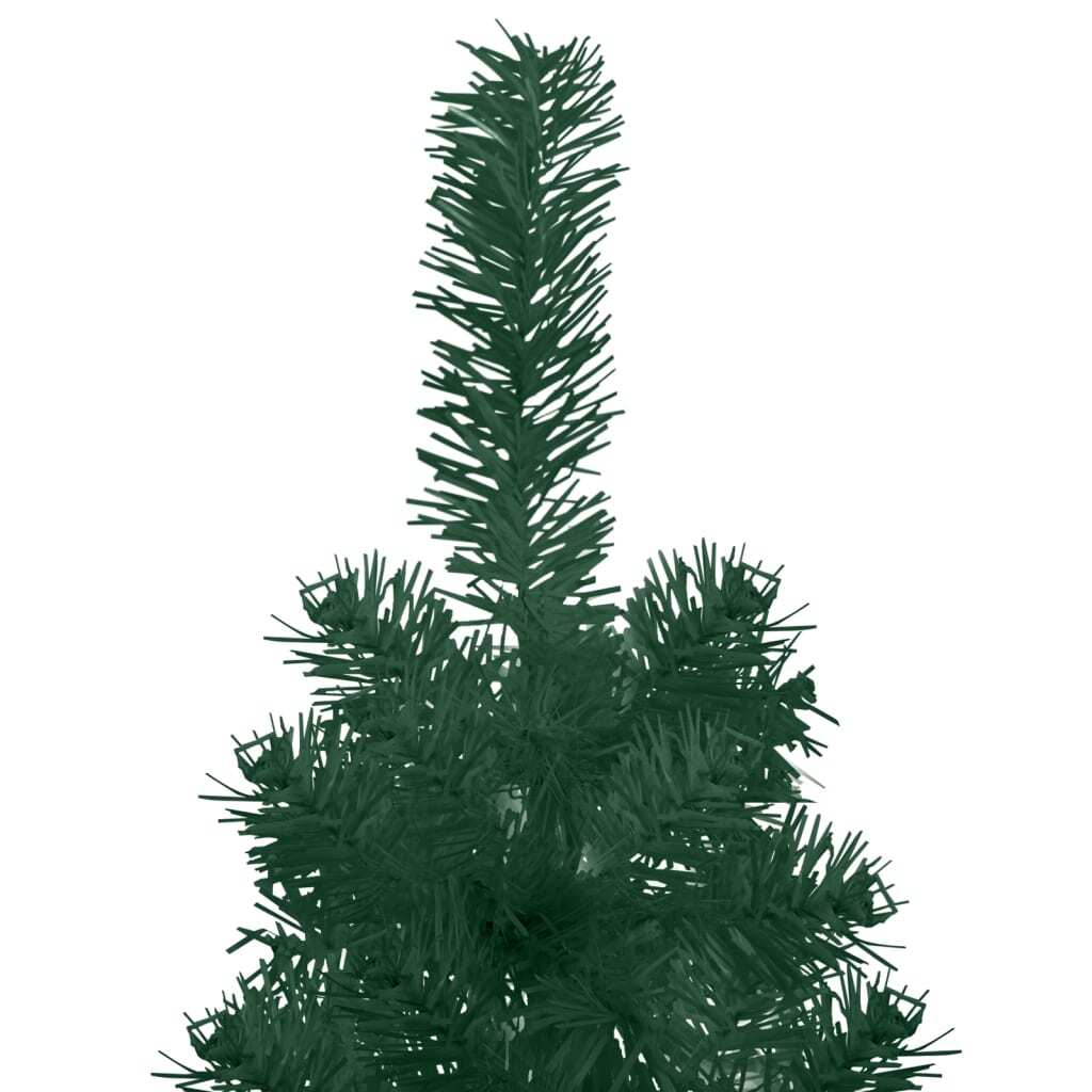 Artificial Half Christmas Tree Green PVC, Steel 94.5 in