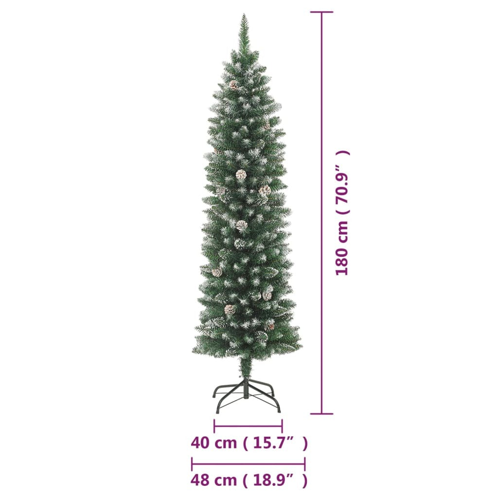 Christmas Tree Green and white PVC, steel 70.9 in tall