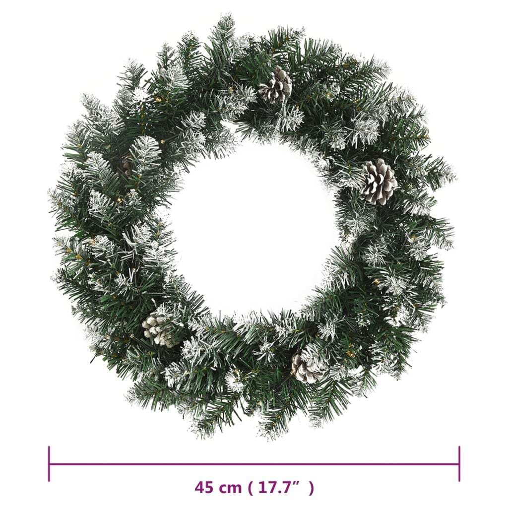 Christmas Wreath Green PVC Medium Decorative Inlays