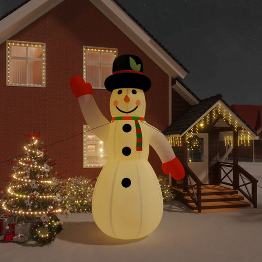 Inflatable Snowman White, Red, Black, Green