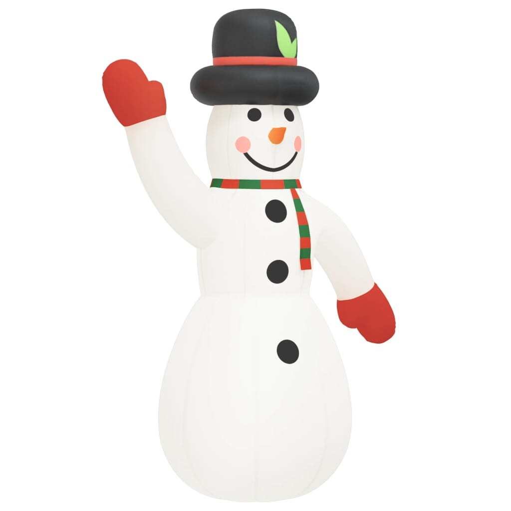Inflatable Snowman White, Red, Black, Green