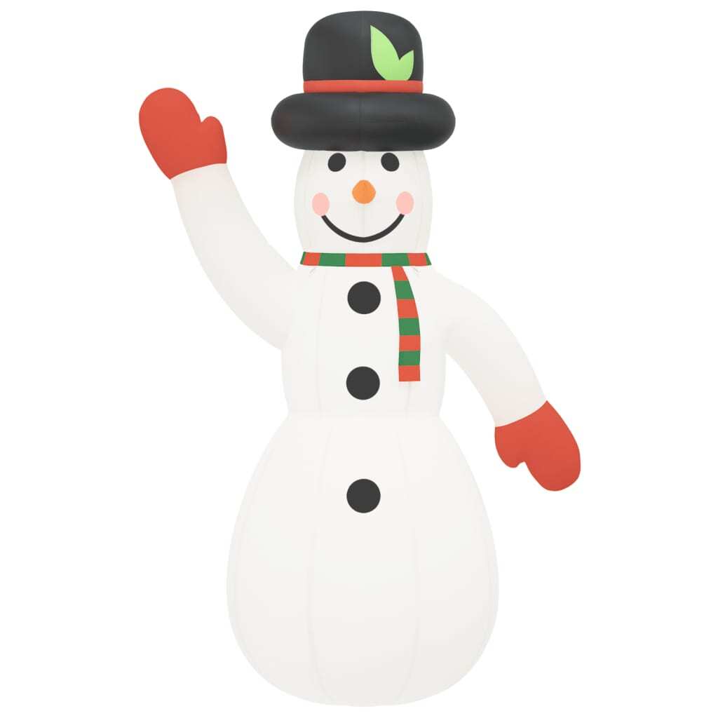 Inflatable Snowman White, Red, Black, Green