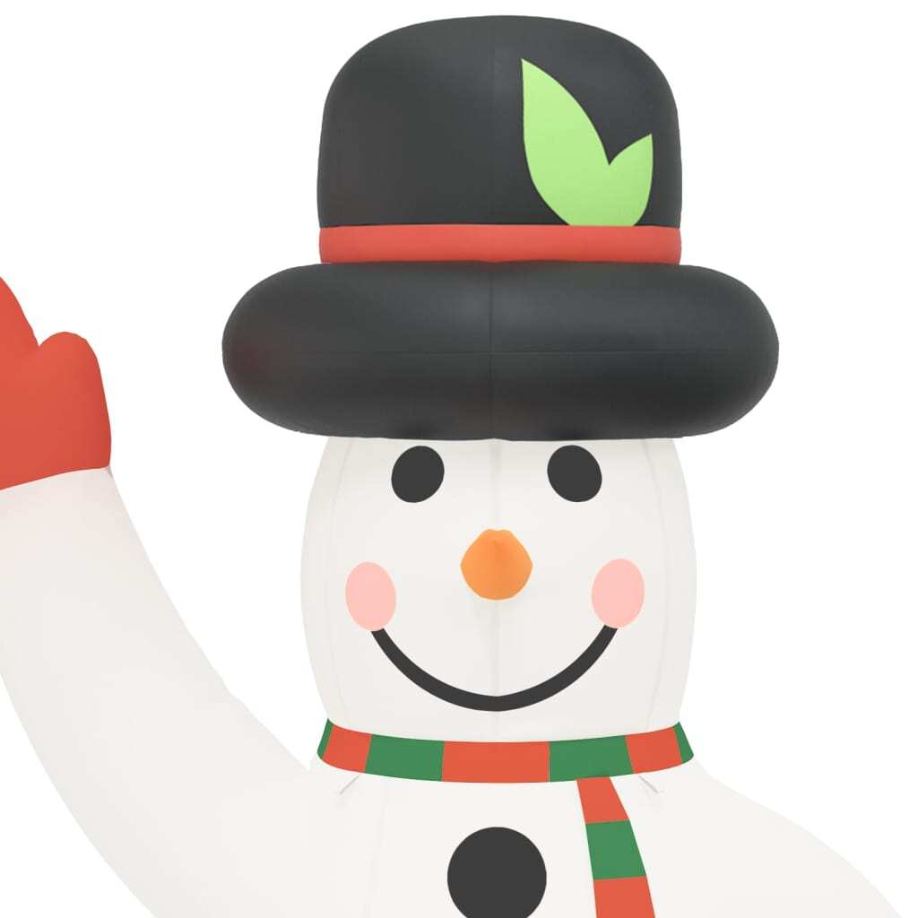 Inflatable Snowman White, Red, Black, Green