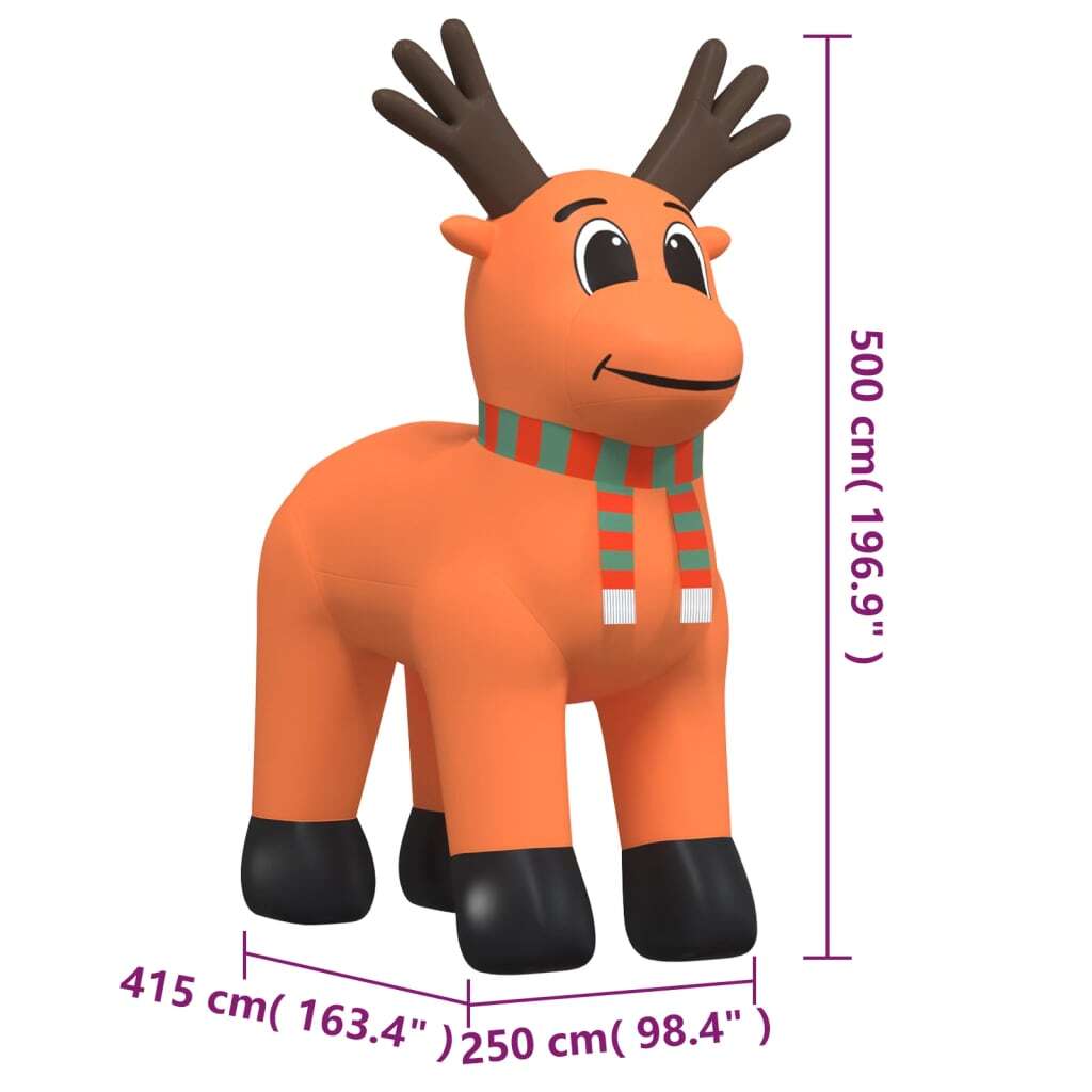 Inflatable Reindeer Orange Oxford Fabric with PU Coating