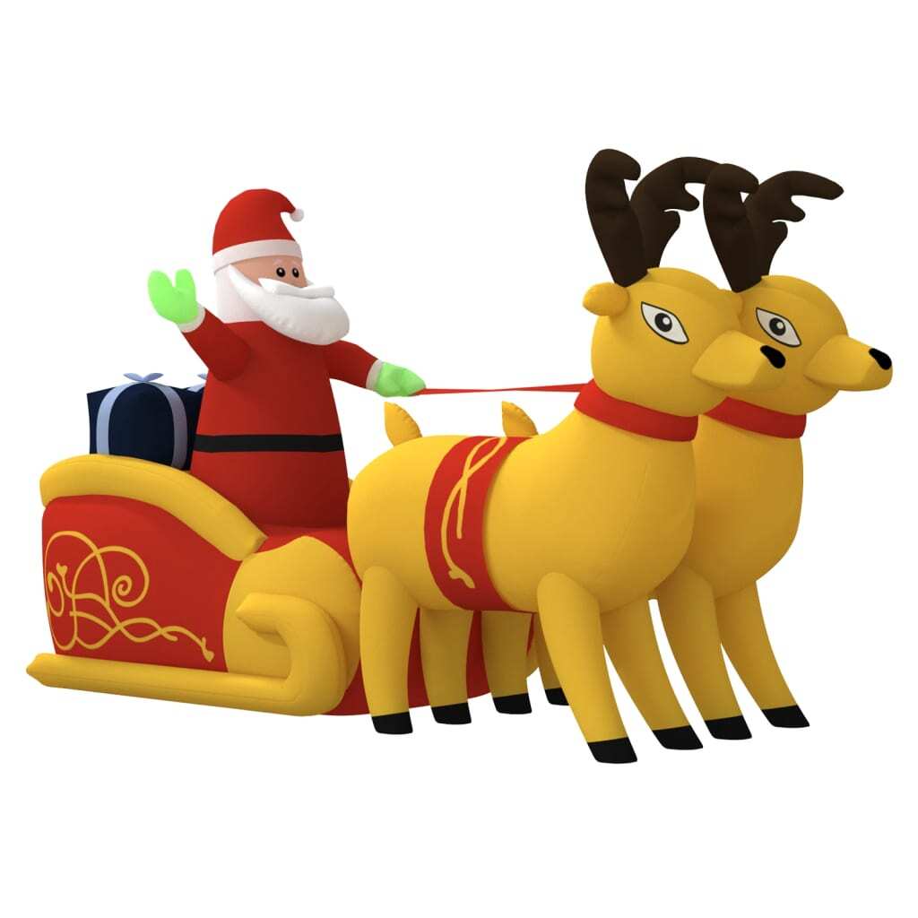 Santa Reindeer Sleigh Multicolor