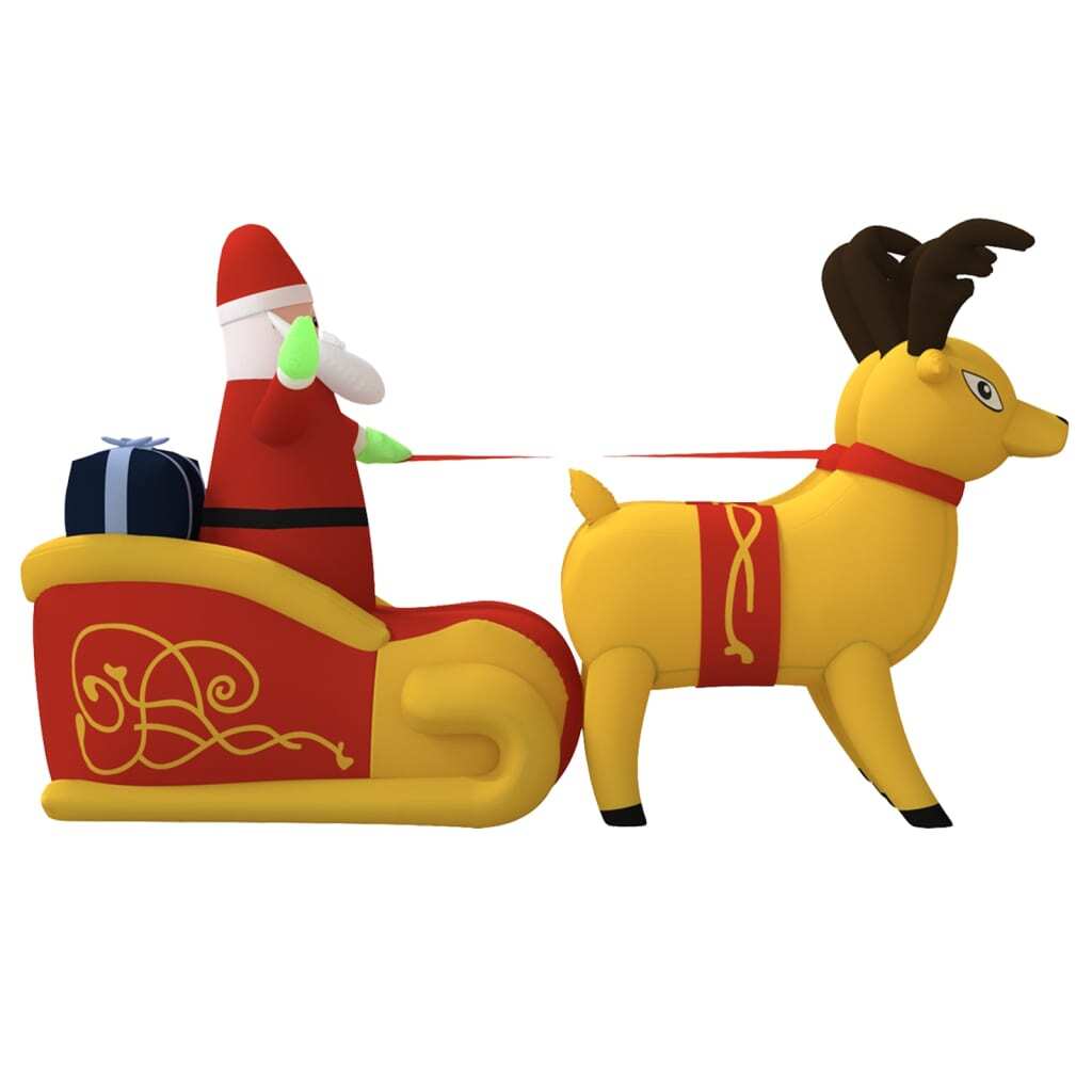Santa Reindeer Sleigh Multicolor