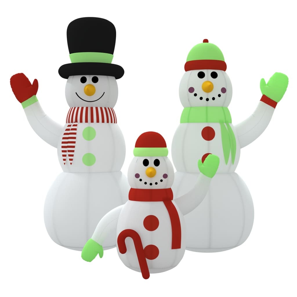 Inflatable Snowman Family Multicolor Oxford fabric with PU coating