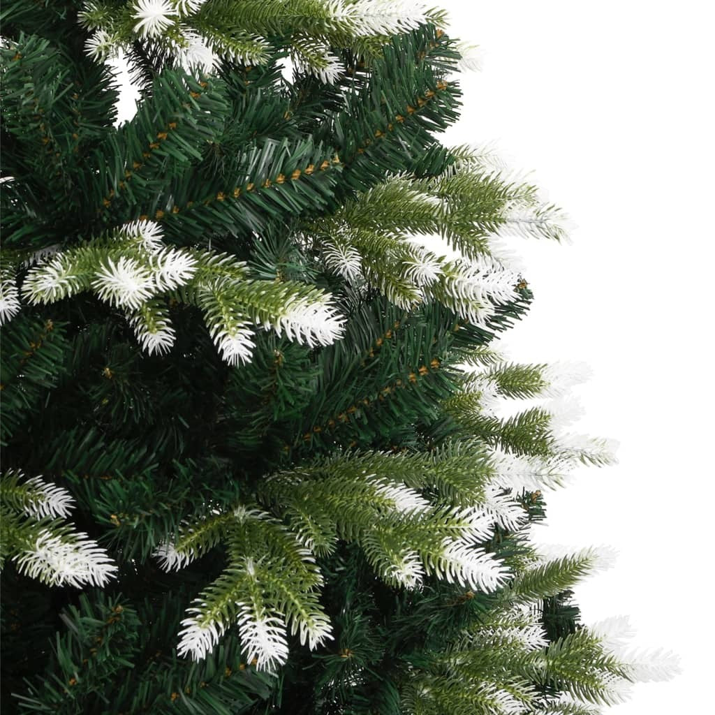 59 in Artificial Hinged Christmas Tree Green and white PVC, PE, metal