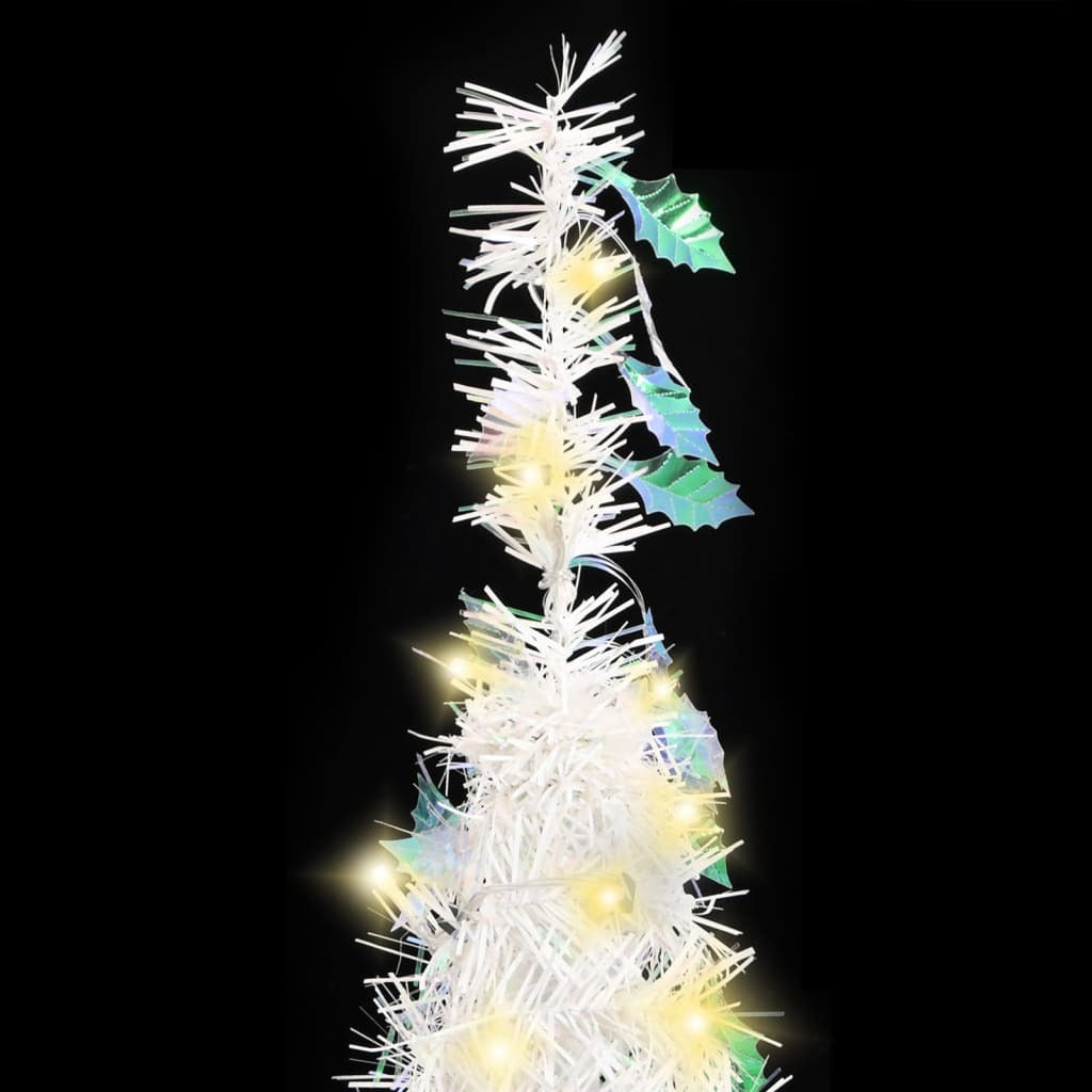 Artificial Christmas Tree White PVC Medium Collapsible