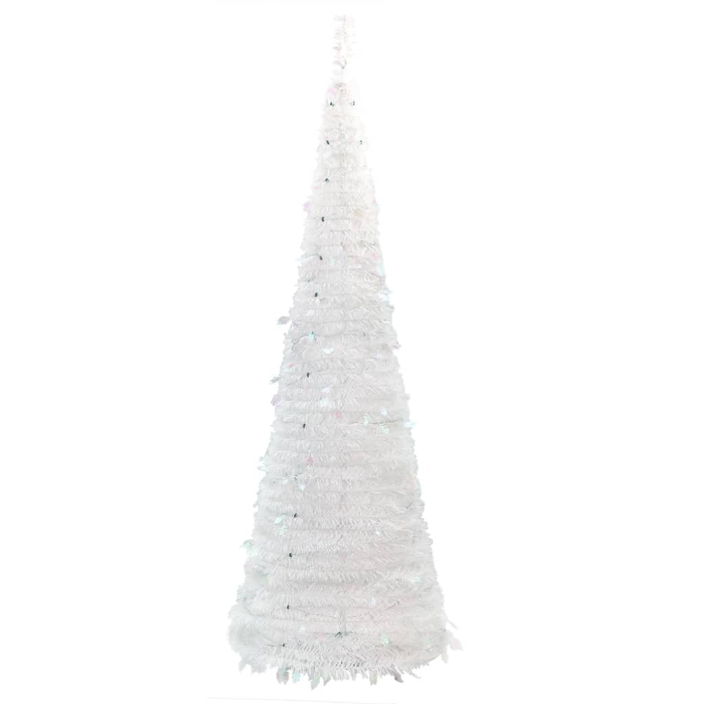 Artificial Christmas Tree White PVC Medium Collapsible