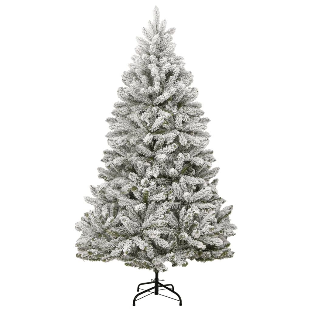 Artificial Hinged Christmas Tree Green and white PVC, metal Large