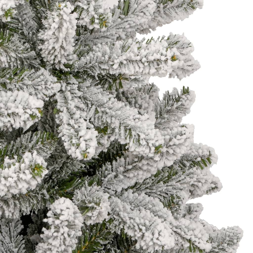 Artificial Hinged Christmas Tree Green and white PVC, metal
