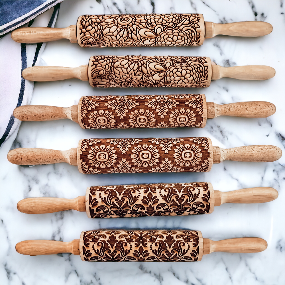 Embossed Rolling Pins | Unique Baking Gift Sets