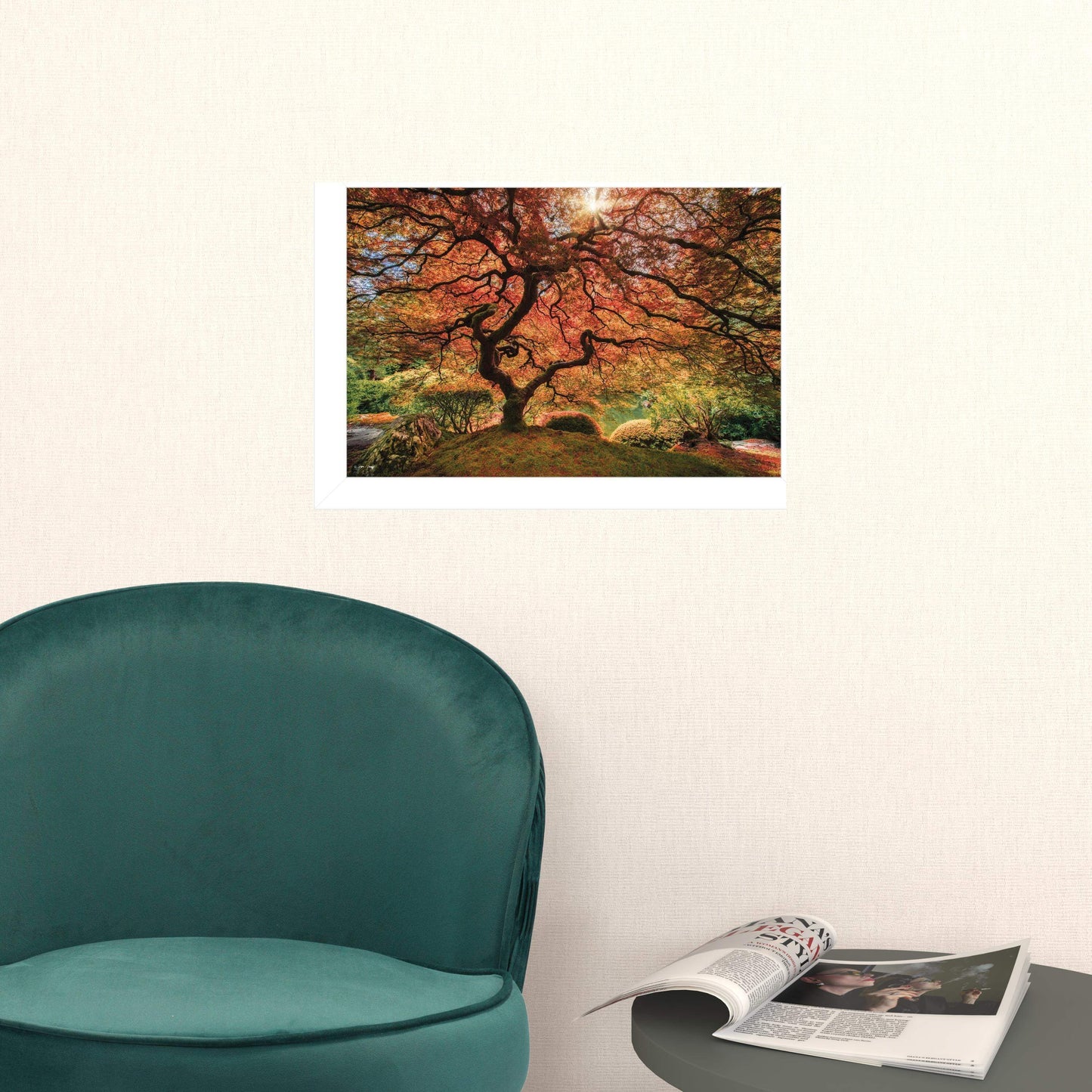 First Colors of Fall I 1 White Framed Print Wall Art