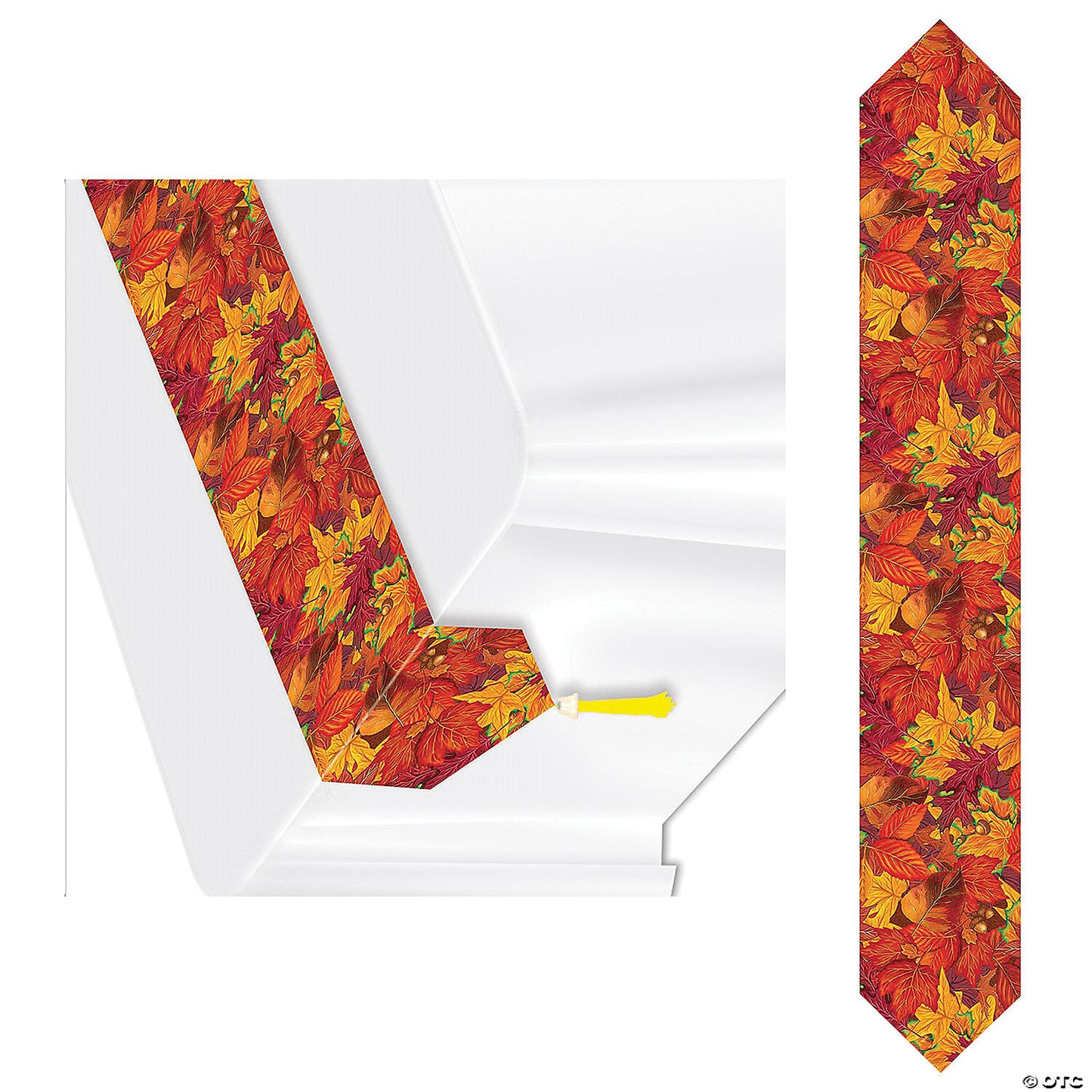 Printed fall leaf table runner