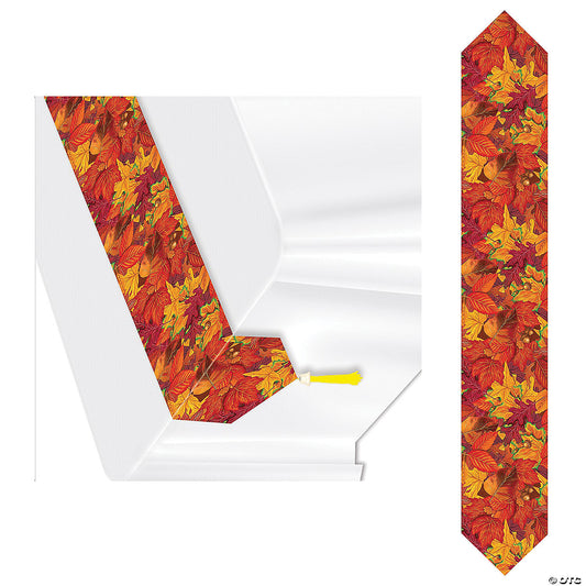 Printed fall leaf table runner