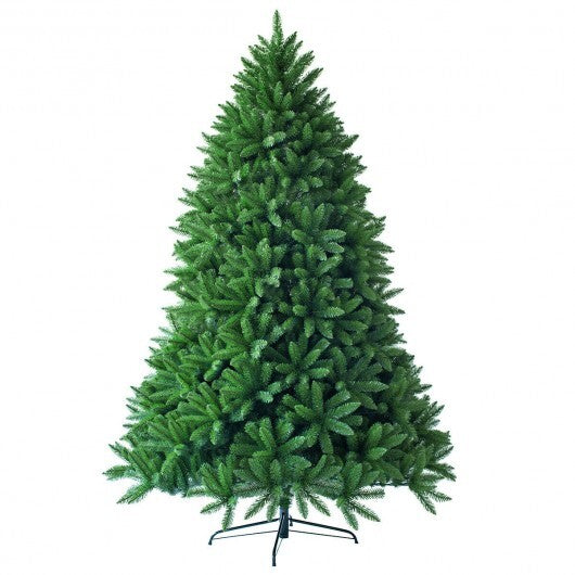 7.5 Feet Unlit Artificial Christmas Tree with 1968 Branch Tips - Color: Green - Size: 7.5 ft