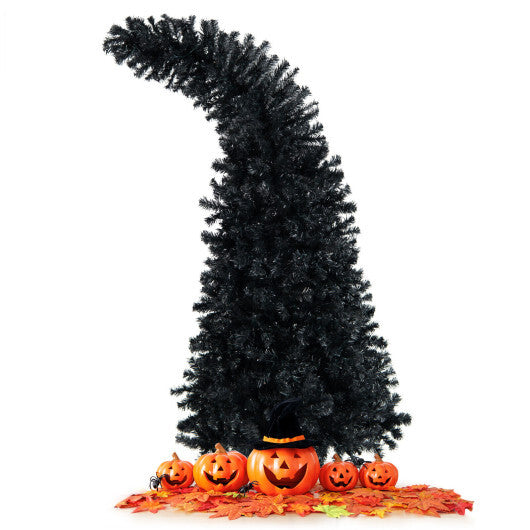 7 Feet Pre-Lit Black Halloween Tree with 8 Flash Modes and 400 Lights