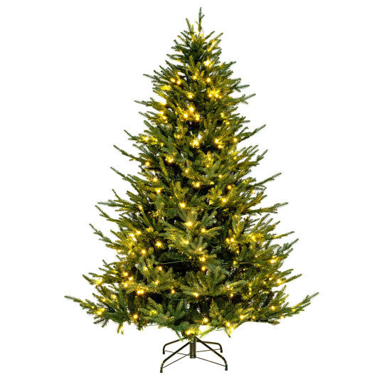 Pre-lit Christmas Tree with 280 Warm White LED Lights and 8 Lighting Modes-7 ft - Color: Green - Size: 7 ft
