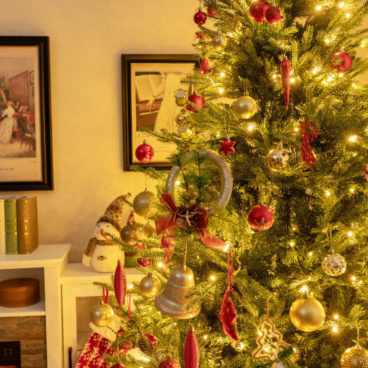 Pre-lit Christmas Tree with 280 Warm White LED Lights and 8 Lighting Modes-7 ft - Color: Green - Size: 7 ft