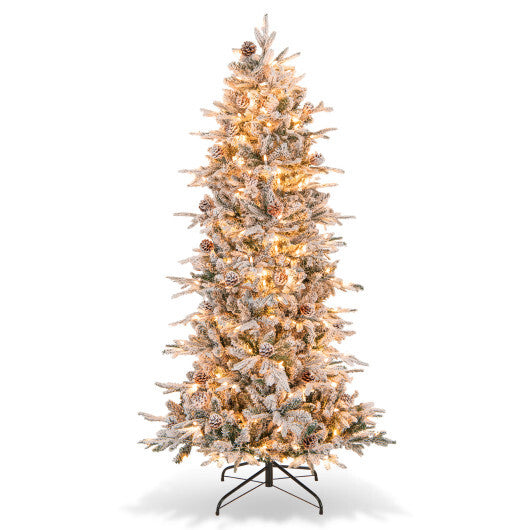 6 Feet Pre-lit Artificial Christmas Tree - Color: Green - Size: 6 ft