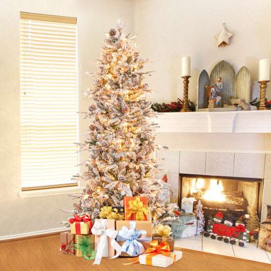 6 Feet Pre-lit Artificial Christmas Tree - Color: Green - Size: 6 ft