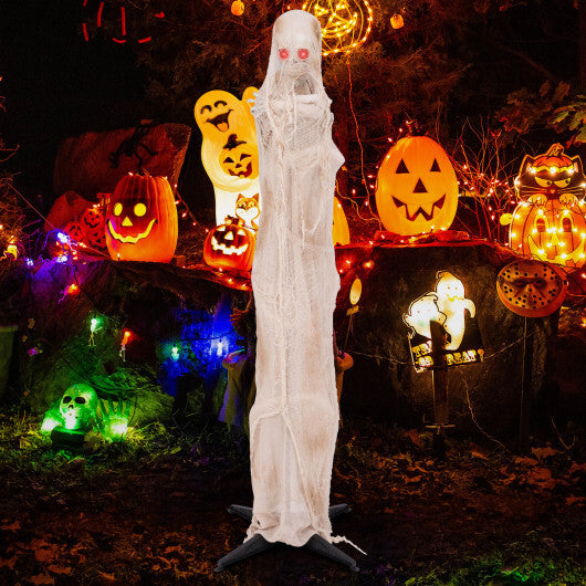 6FT Halloween Animated Standing Mummy with LED Red Glowing Eyes - Size: 6 ft