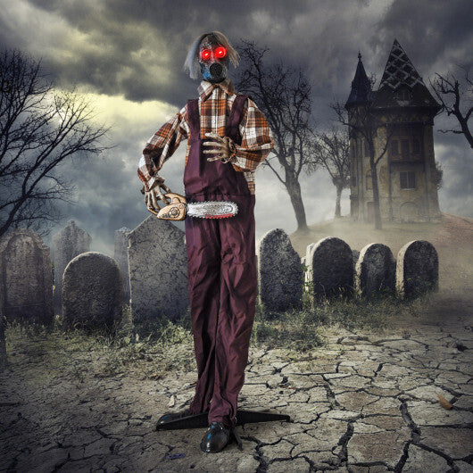 Halloween Animatronic Shaking Haunted Man with Lights and Sound