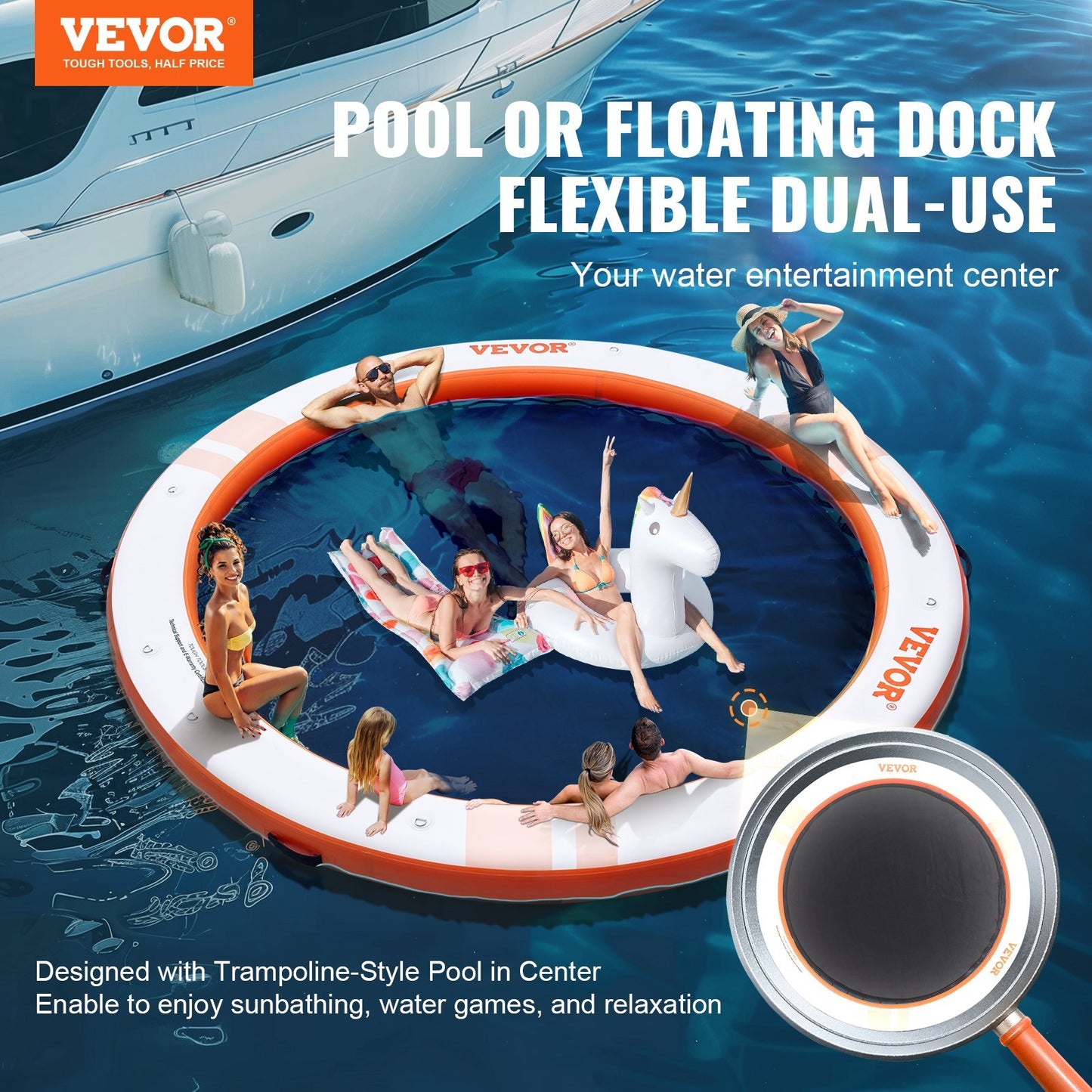VEVOR Inflatable Floating Dock