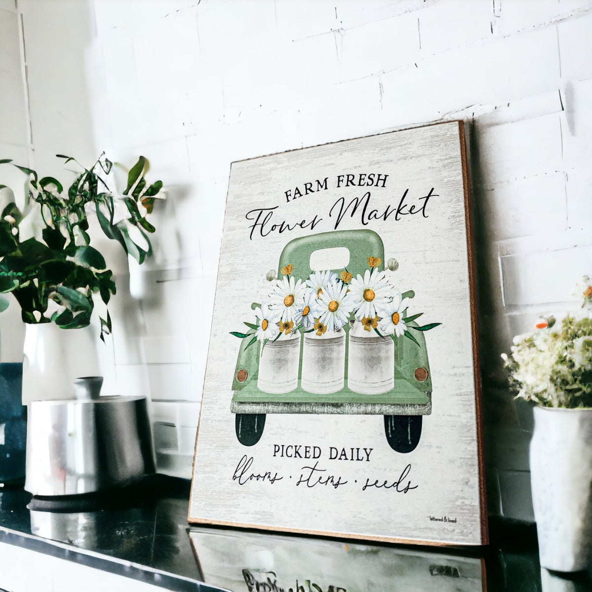 Flower Market Wooden Sign