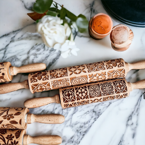 Embossed Rolling Pins | Unique Baking Gift Sets