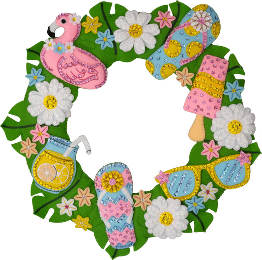 Buccilli Felt Wreath Applique Kit 16.5" Round