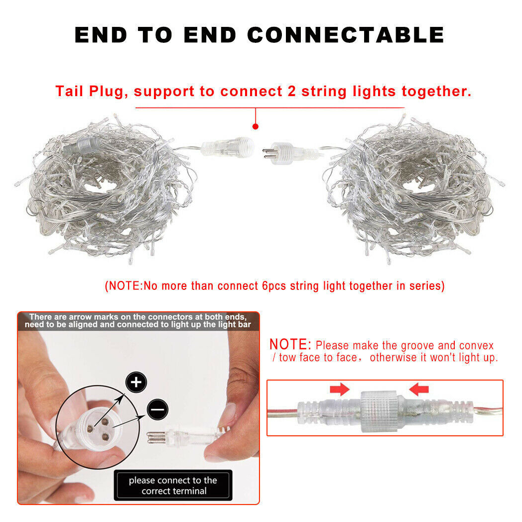 Curtain Icicle Lights Wedding Party LED Fairy Christmas Indoor Outdoor