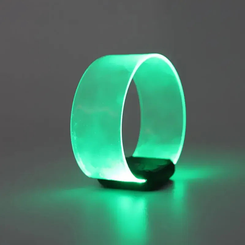 Color: Light green, Size: L, Ships From: CHINA - LED Light Bracelet Silicone Sound Controlled Led Light-emitting Bracelet Light Band Entertainment Party Wristband Halloween Belt