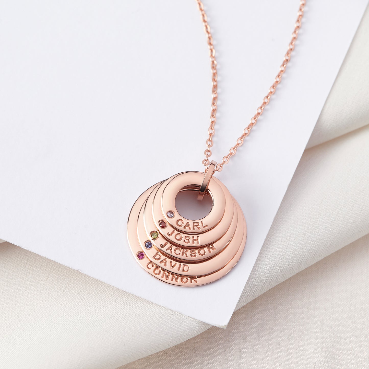 Personalized Birthstone Necklace for Mom/Grandma