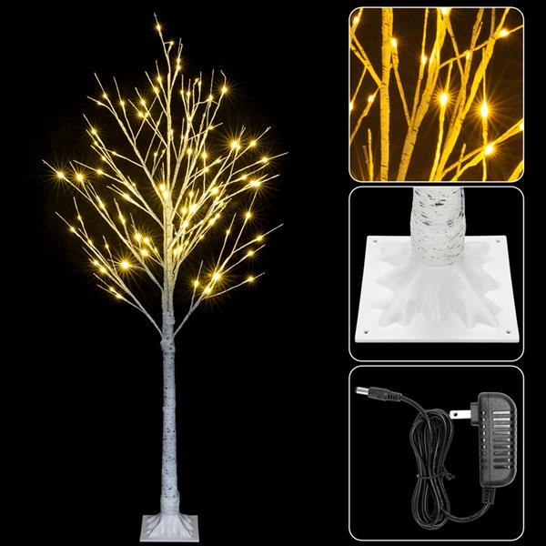 4FT Snowflake Tree with 48 LED Lamp