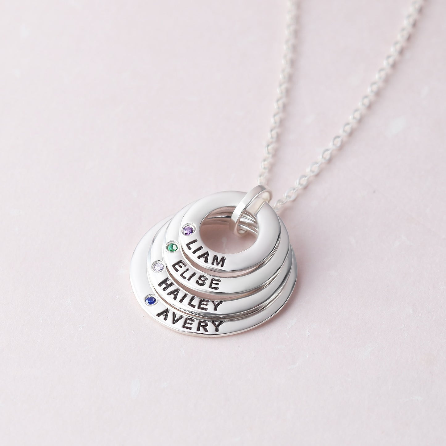 Personalized Birthstone Necklace for Mom/Grandma