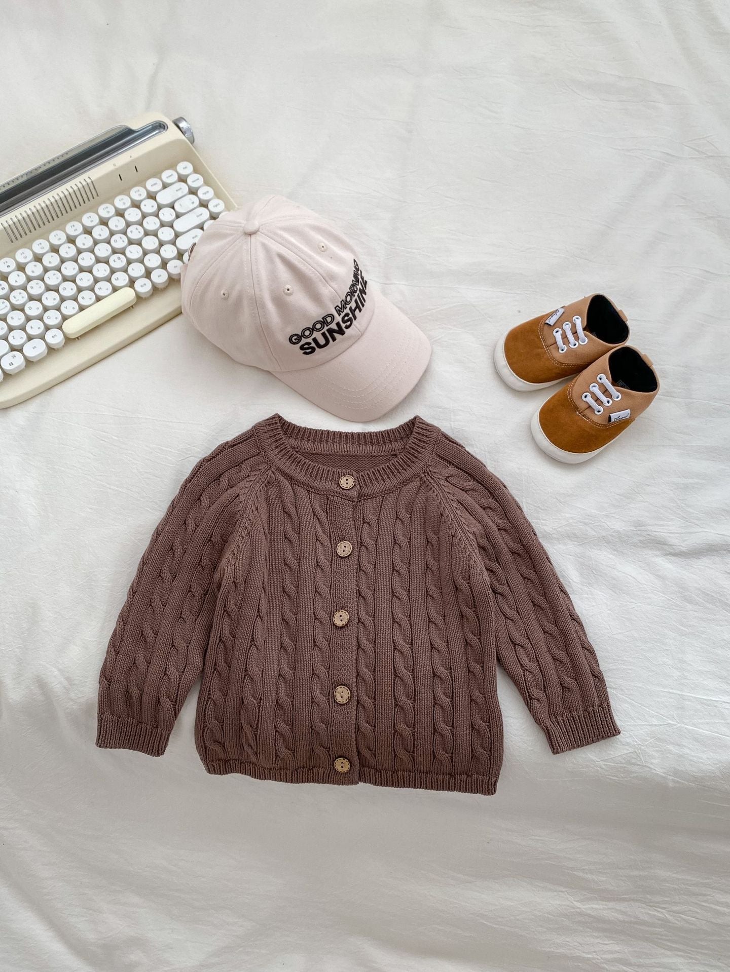 Baby/ Kids Unisex Comfortable Cotton Solid Color Sweater