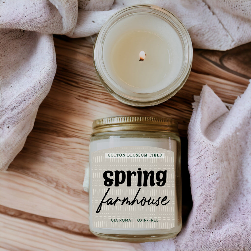 Spring Farmhouse Candle
