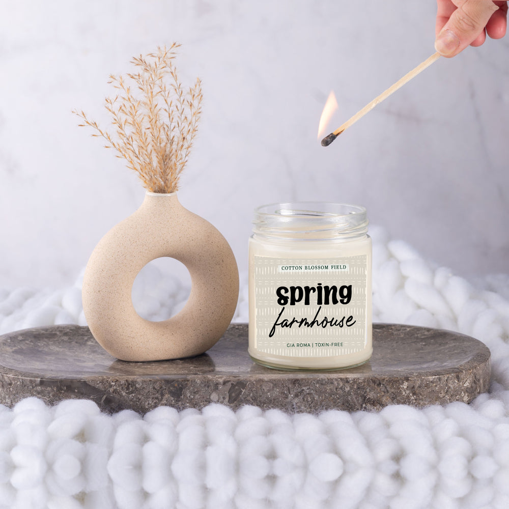 Spring Farmhouse Candle
